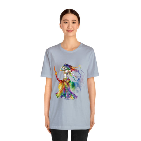 Rainbow Belly Dancer in Motion - Short Sleeve Tee